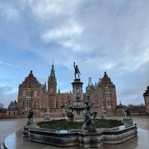 The Neptune fountain in front of Frederiksborg Palace